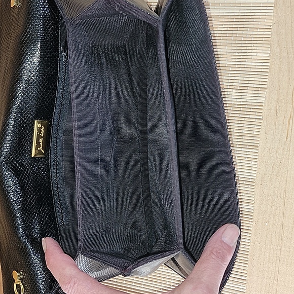 Judith Leiber Lizard Pearl Multi Color Gemstone Convertable Envelope Clutch - Picture 6 of 16